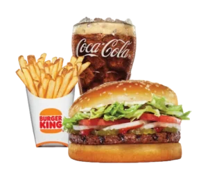Burger King Impossible Whopper medium combo