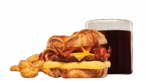 Double Croissan'wich with Sausage & Bacon Combo