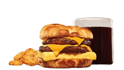 Double Sausage, Egg & Cheese Croissan'wich Combo