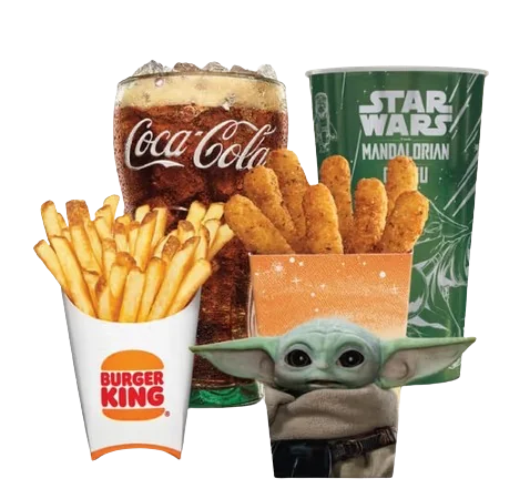 Burger King 8 Pc. Grogu's Garlic Chicken Fries Medium Combo